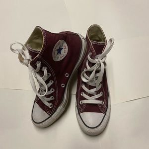 Maroon High Top Converse